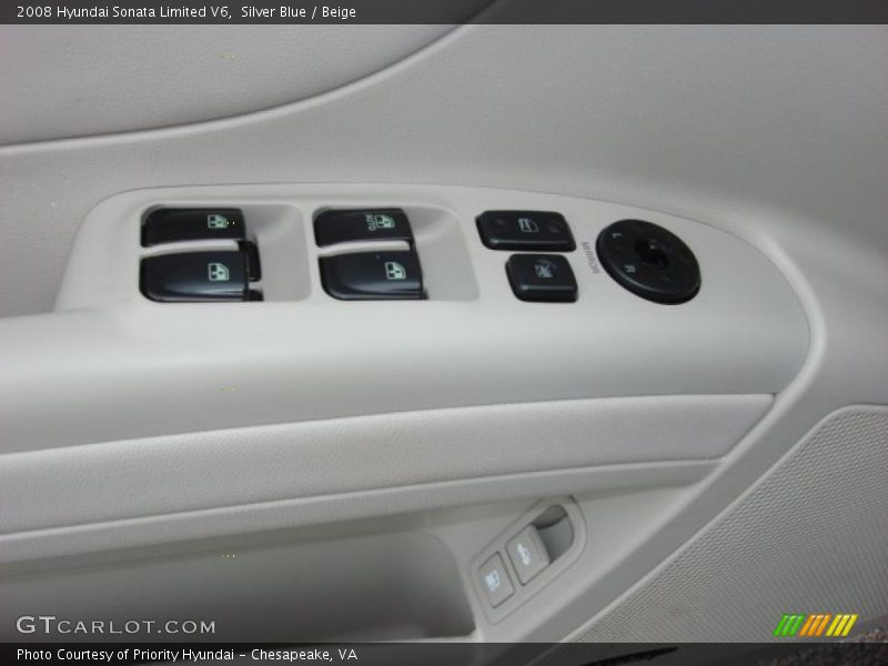 Silver Blue / Beige 2008 Hyundai Sonata Limited V6