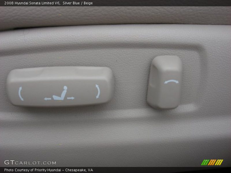 Silver Blue / Beige 2008 Hyundai Sonata Limited V6