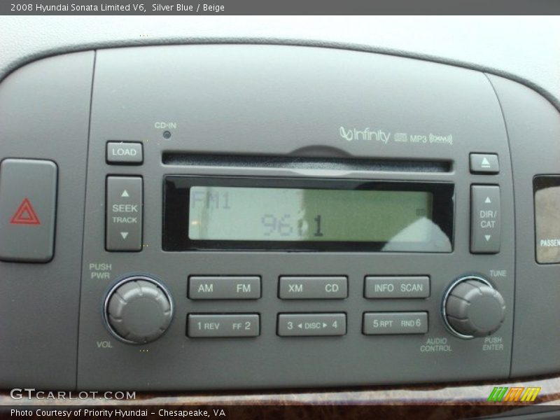 Silver Blue / Beige 2008 Hyundai Sonata Limited V6