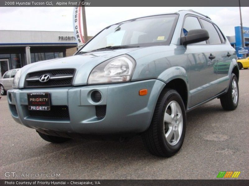 Alpine Frost / Gray 2008 Hyundai Tucson GLS