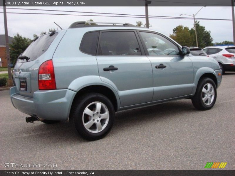 Alpine Frost / Gray 2008 Hyundai Tucson GLS