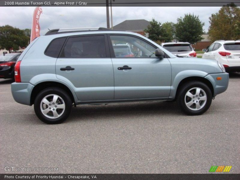 Alpine Frost / Gray 2008 Hyundai Tucson GLS