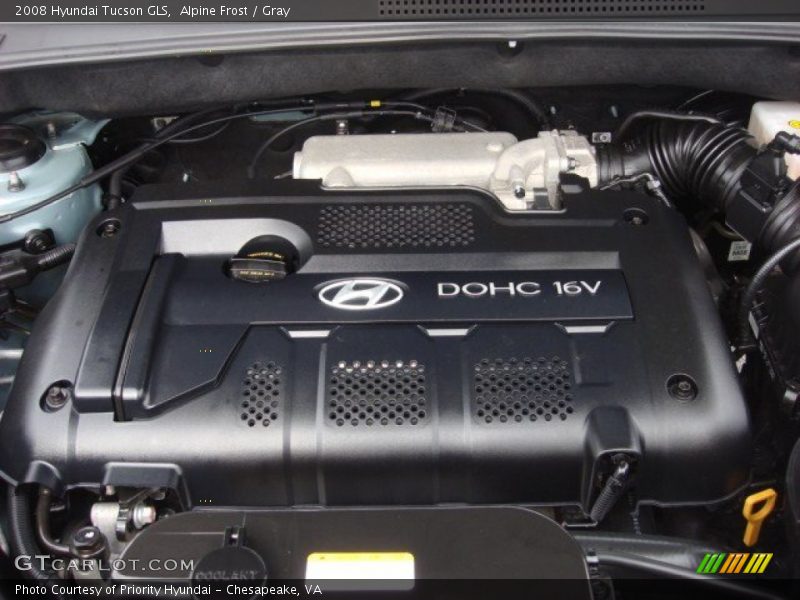 Alpine Frost / Gray 2008 Hyundai Tucson GLS