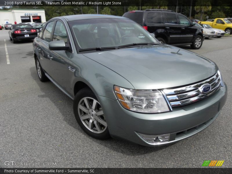 Titanium Green Metallic / Medium Light Stone 2008 Ford Taurus SEL