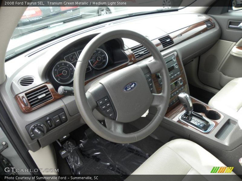Titanium Green Metallic / Medium Light Stone 2008 Ford Taurus SEL
