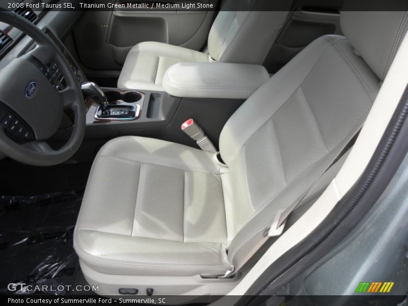 Titanium Green Metallic / Medium Light Stone 2008 Ford Taurus SEL