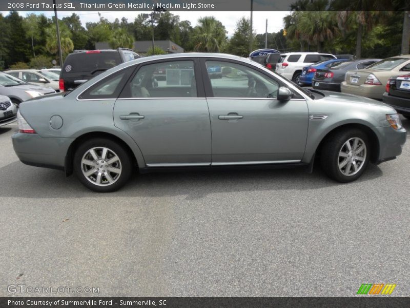 Titanium Green Metallic / Medium Light Stone 2008 Ford Taurus SEL
