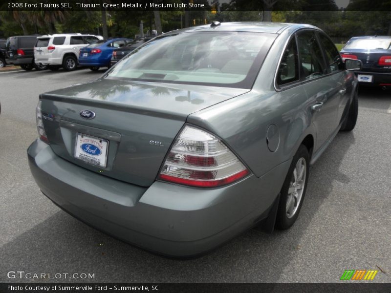 Titanium Green Metallic / Medium Light Stone 2008 Ford Taurus SEL