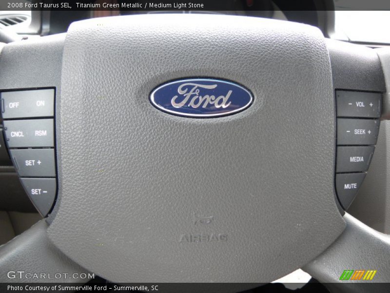 Titanium Green Metallic / Medium Light Stone 2008 Ford Taurus SEL