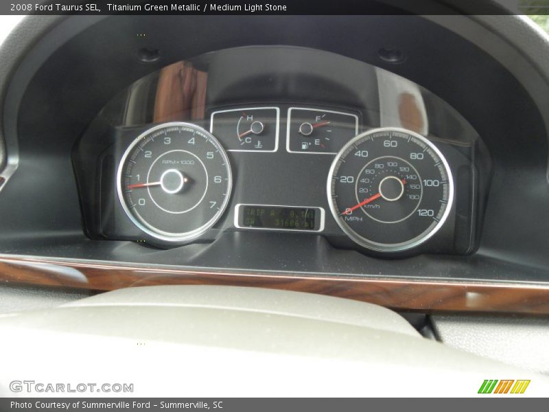 Titanium Green Metallic / Medium Light Stone 2008 Ford Taurus SEL