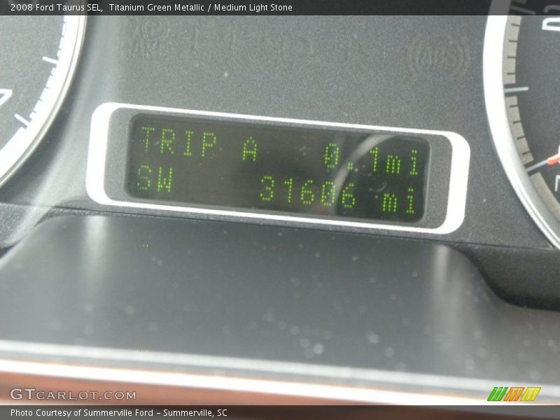 Titanium Green Metallic / Medium Light Stone 2008 Ford Taurus SEL