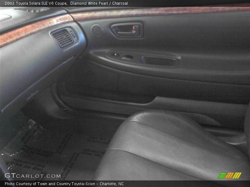 Diamond White Pearl / Charcoal 2003 Toyota Solara SLE V6 Coupe