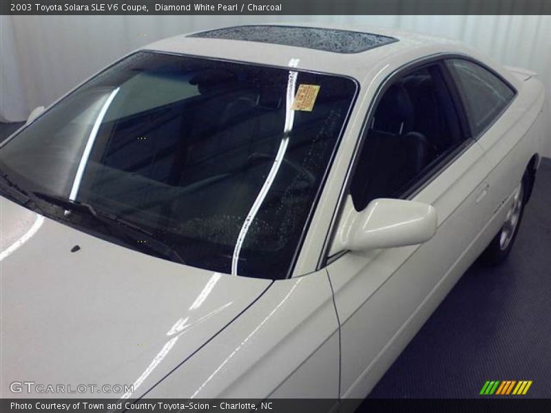 Diamond White Pearl / Charcoal 2003 Toyota Solara SLE V6 Coupe