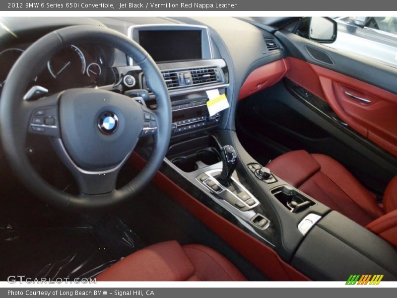  2012 6 Series 650i Convertible Vermillion Red Nappa Leather Interior