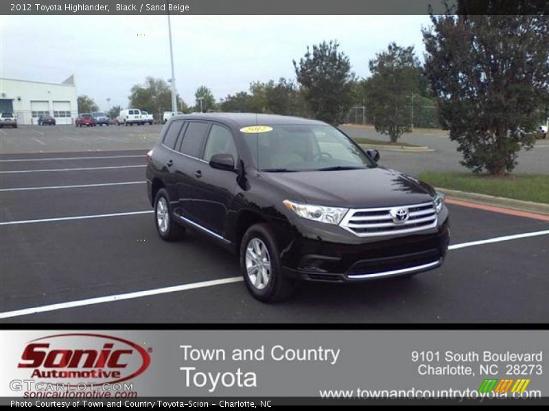 Black / Sand Beige 2012 Toyota Highlander