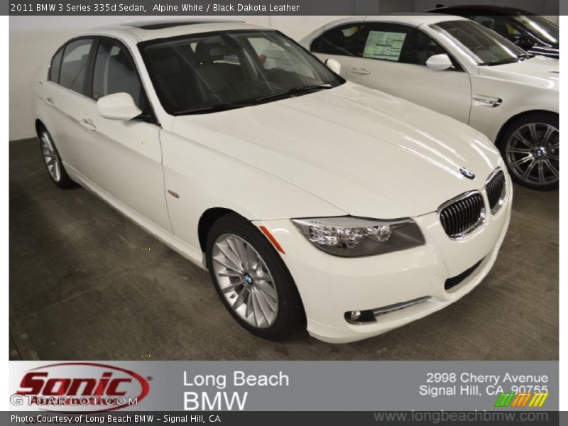 Alpine White / Black Dakota Leather 2011 BMW 3 Series 335d Sedan