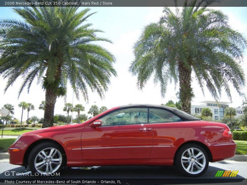 Mars Red / Stone 2008 Mercedes-Benz CLK 350 Cabriolet