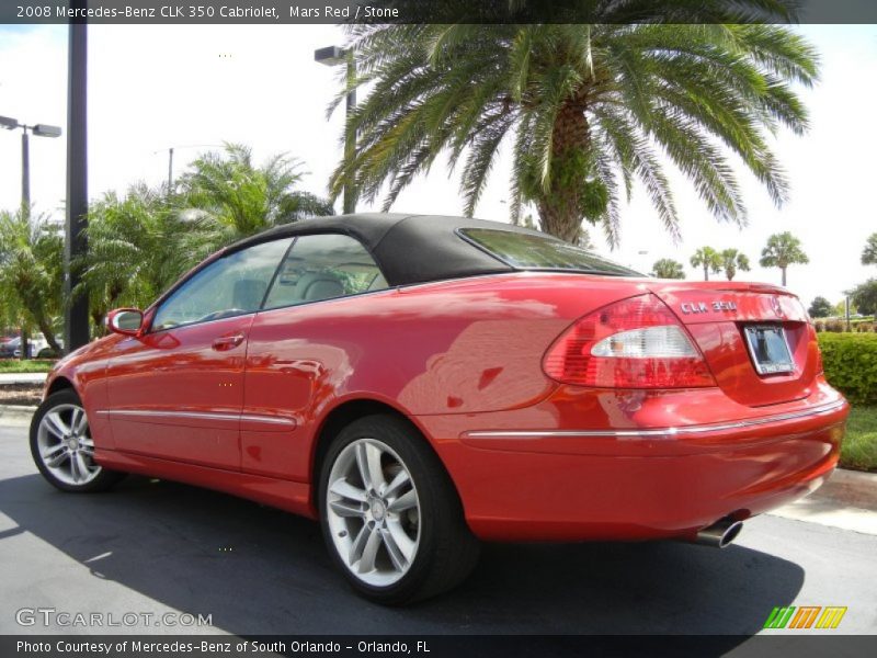 Mars Red / Stone 2008 Mercedes-Benz CLK 350 Cabriolet