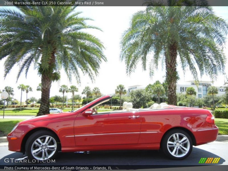 Mars Red / Stone 2008 Mercedes-Benz CLK 350 Cabriolet