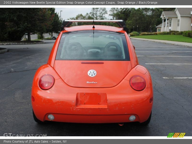 Snap Orange / Black/Orange 2002 Volkswagen New Beetle Special Edition Snap Orange Color Concept Coupe