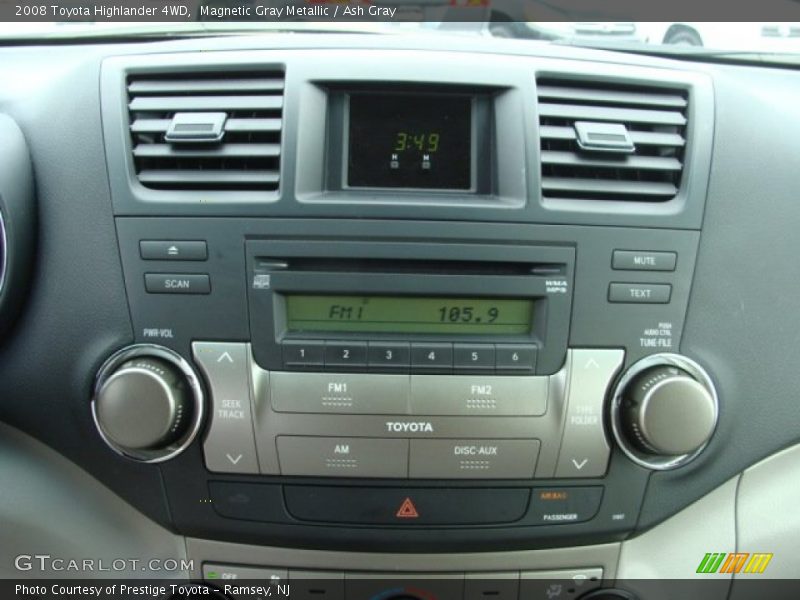 Magnetic Gray Metallic / Ash Gray 2008 Toyota Highlander 4WD