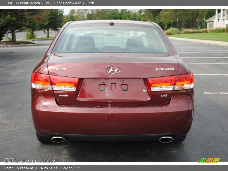 Dark Cherry Red / Black 2008 Hyundai Sonata SE V6