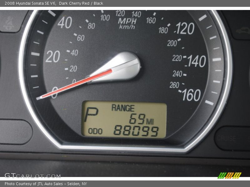 Dark Cherry Red / Black 2008 Hyundai Sonata SE V6