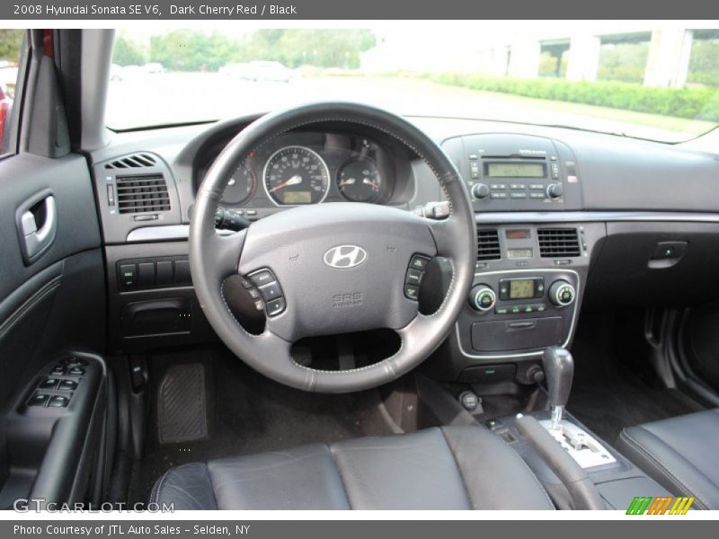 Dark Cherry Red / Black 2008 Hyundai Sonata SE V6