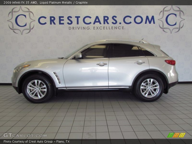 Liquid Platinum Metallic / Graphite 2009 Infiniti FX 35 AWD