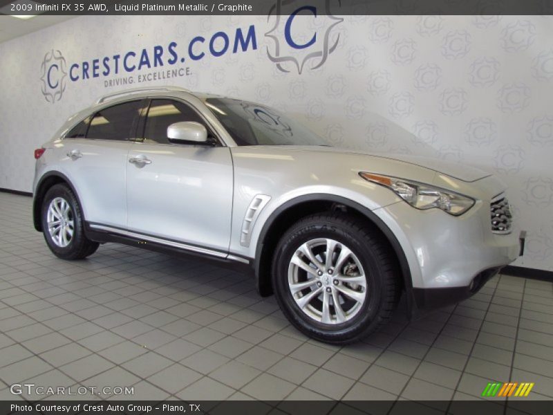 Liquid Platinum Metallic / Graphite 2009 Infiniti FX 35 AWD