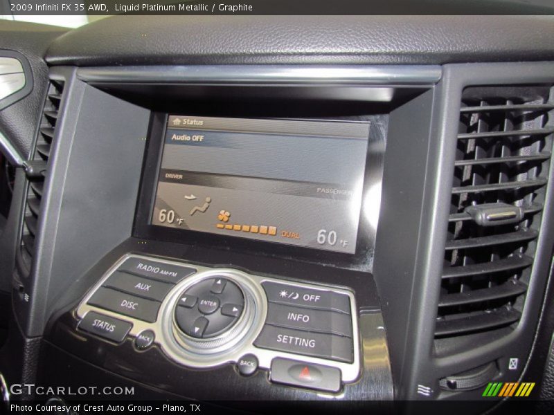 Liquid Platinum Metallic / Graphite 2009 Infiniti FX 35 AWD