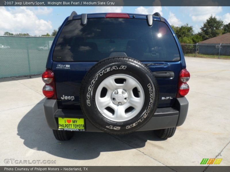 Midnight Blue Pearl / Medium Slate Gray 2007 Jeep Liberty Sport