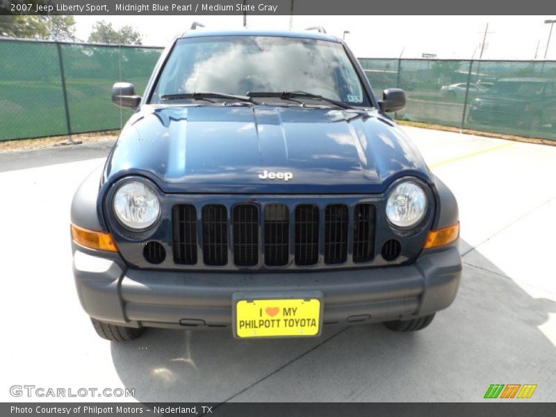 Midnight Blue Pearl / Medium Slate Gray 2007 Jeep Liberty Sport