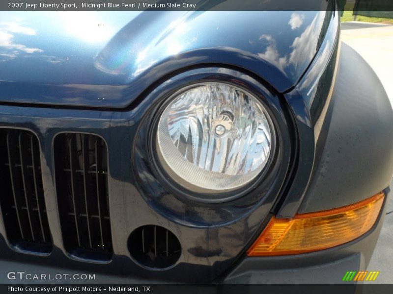 Midnight Blue Pearl / Medium Slate Gray 2007 Jeep Liberty Sport