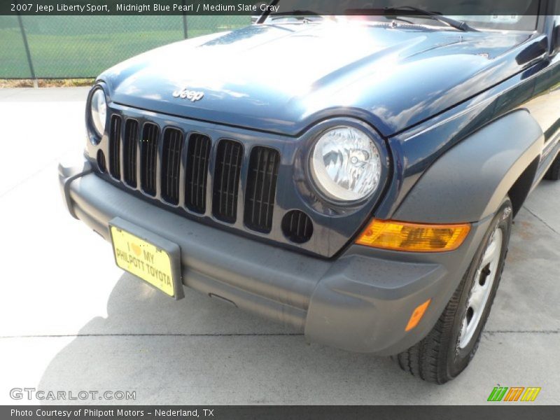 Midnight Blue Pearl / Medium Slate Gray 2007 Jeep Liberty Sport