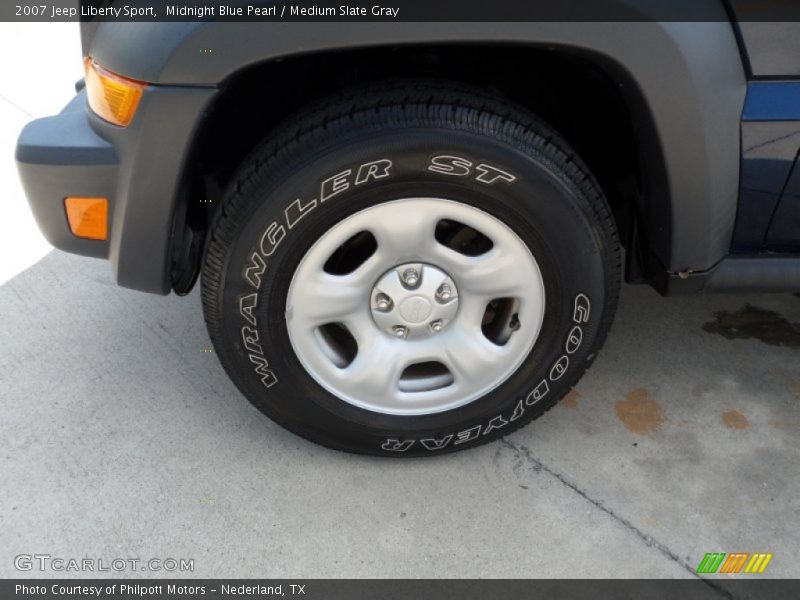 Midnight Blue Pearl / Medium Slate Gray 2007 Jeep Liberty Sport