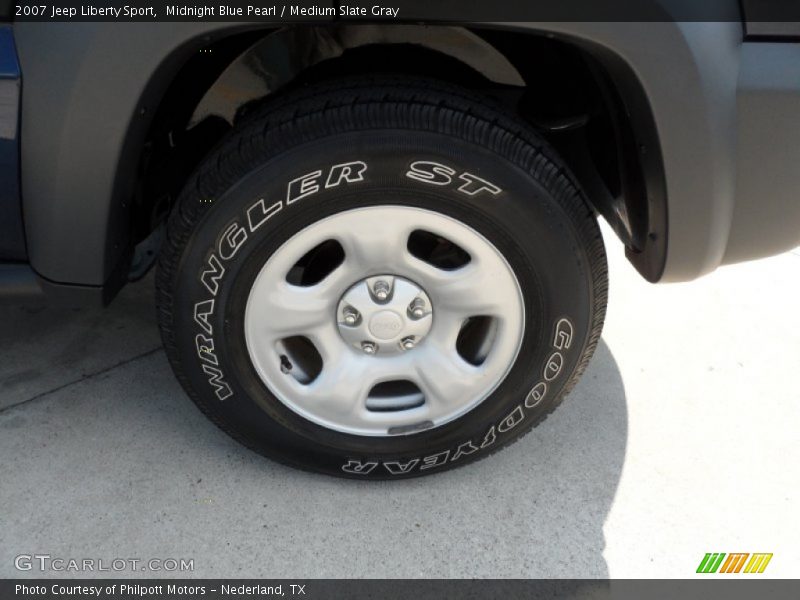 Midnight Blue Pearl / Medium Slate Gray 2007 Jeep Liberty Sport