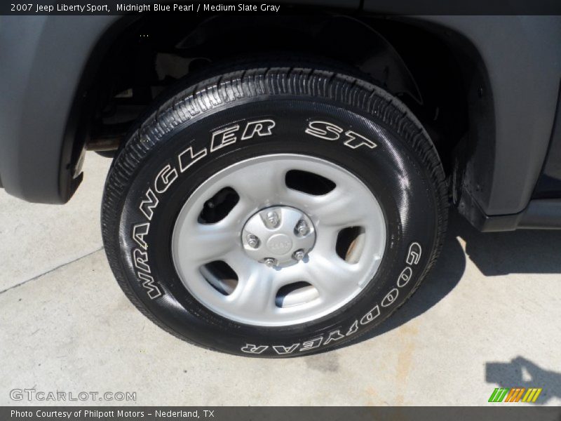 Midnight Blue Pearl / Medium Slate Gray 2007 Jeep Liberty Sport
