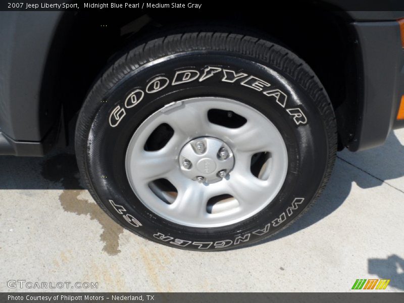 Midnight Blue Pearl / Medium Slate Gray 2007 Jeep Liberty Sport