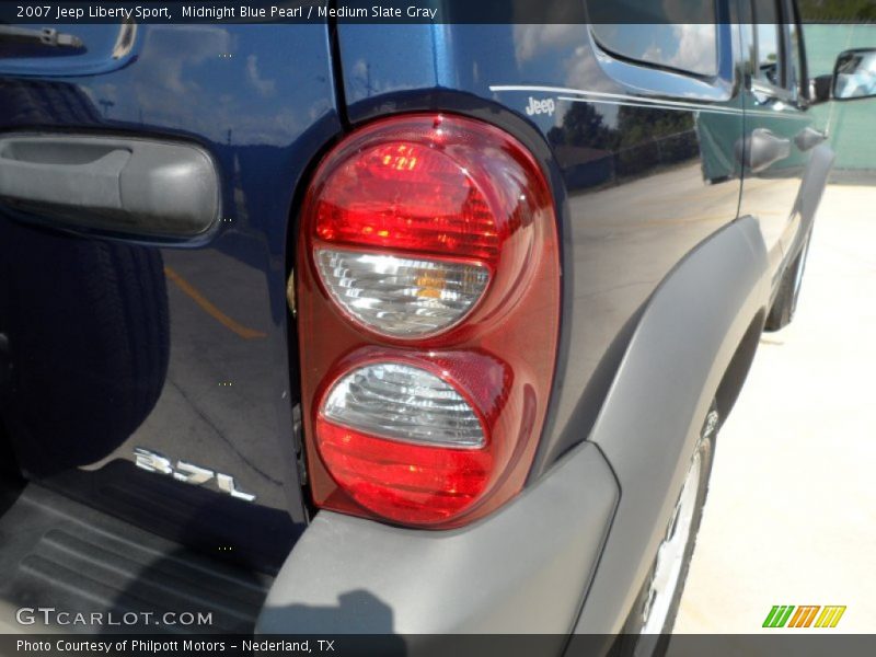 Midnight Blue Pearl / Medium Slate Gray 2007 Jeep Liberty Sport