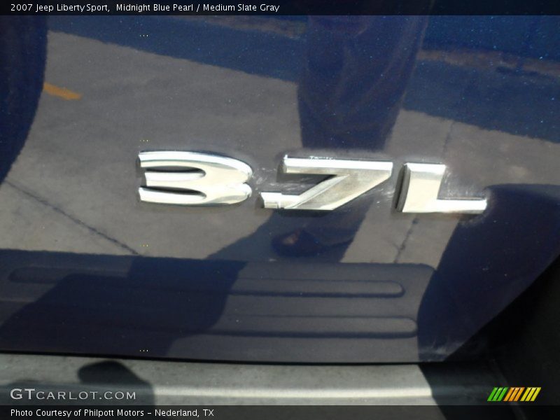 Midnight Blue Pearl / Medium Slate Gray 2007 Jeep Liberty Sport
