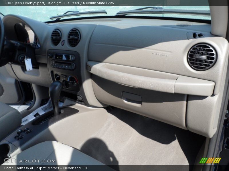 Midnight Blue Pearl / Medium Slate Gray 2007 Jeep Liberty Sport