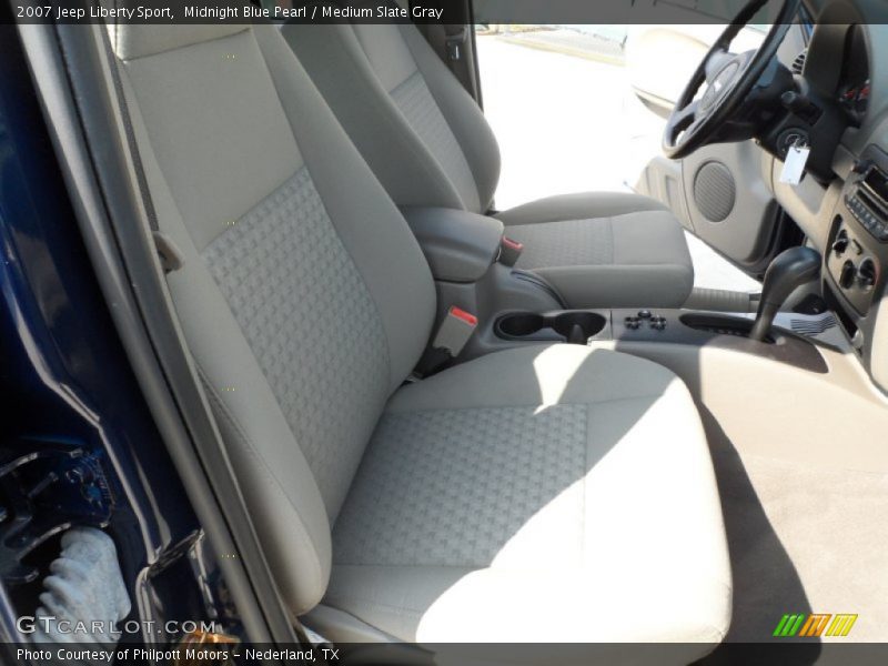 Midnight Blue Pearl / Medium Slate Gray 2007 Jeep Liberty Sport