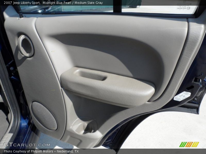 Midnight Blue Pearl / Medium Slate Gray 2007 Jeep Liberty Sport