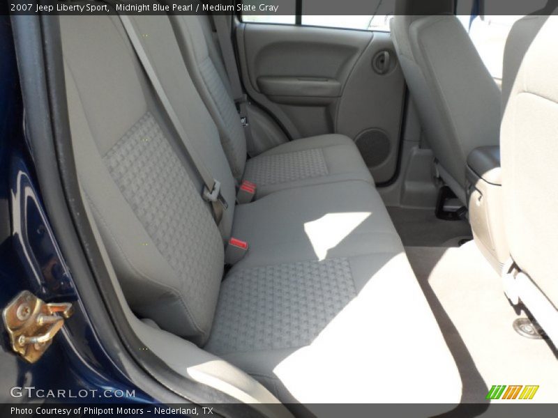 Midnight Blue Pearl / Medium Slate Gray 2007 Jeep Liberty Sport
