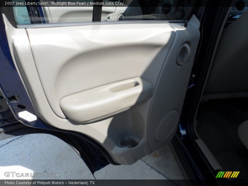 Midnight Blue Pearl / Medium Slate Gray 2007 Jeep Liberty Sport
