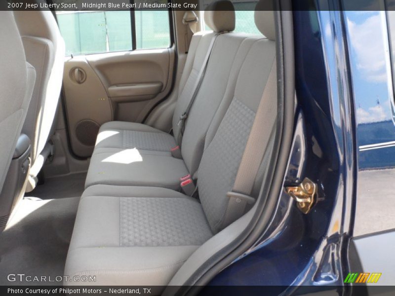 Midnight Blue Pearl / Medium Slate Gray 2007 Jeep Liberty Sport