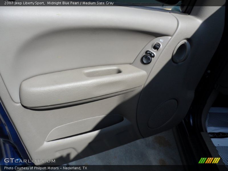 Midnight Blue Pearl / Medium Slate Gray 2007 Jeep Liberty Sport