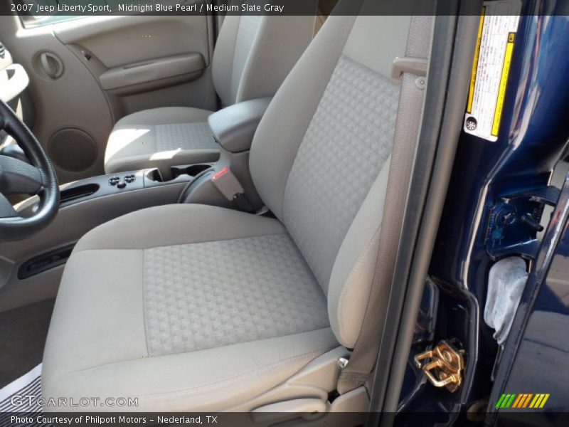 Midnight Blue Pearl / Medium Slate Gray 2007 Jeep Liberty Sport