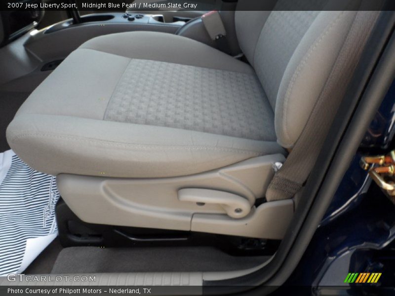 Midnight Blue Pearl / Medium Slate Gray 2007 Jeep Liberty Sport